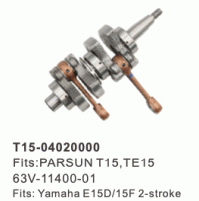 2 STROKE -  T15, TE15- 63V-11400-01- YAMAHA E15D/15F Crankshaft - T15-04020000A - Parsun